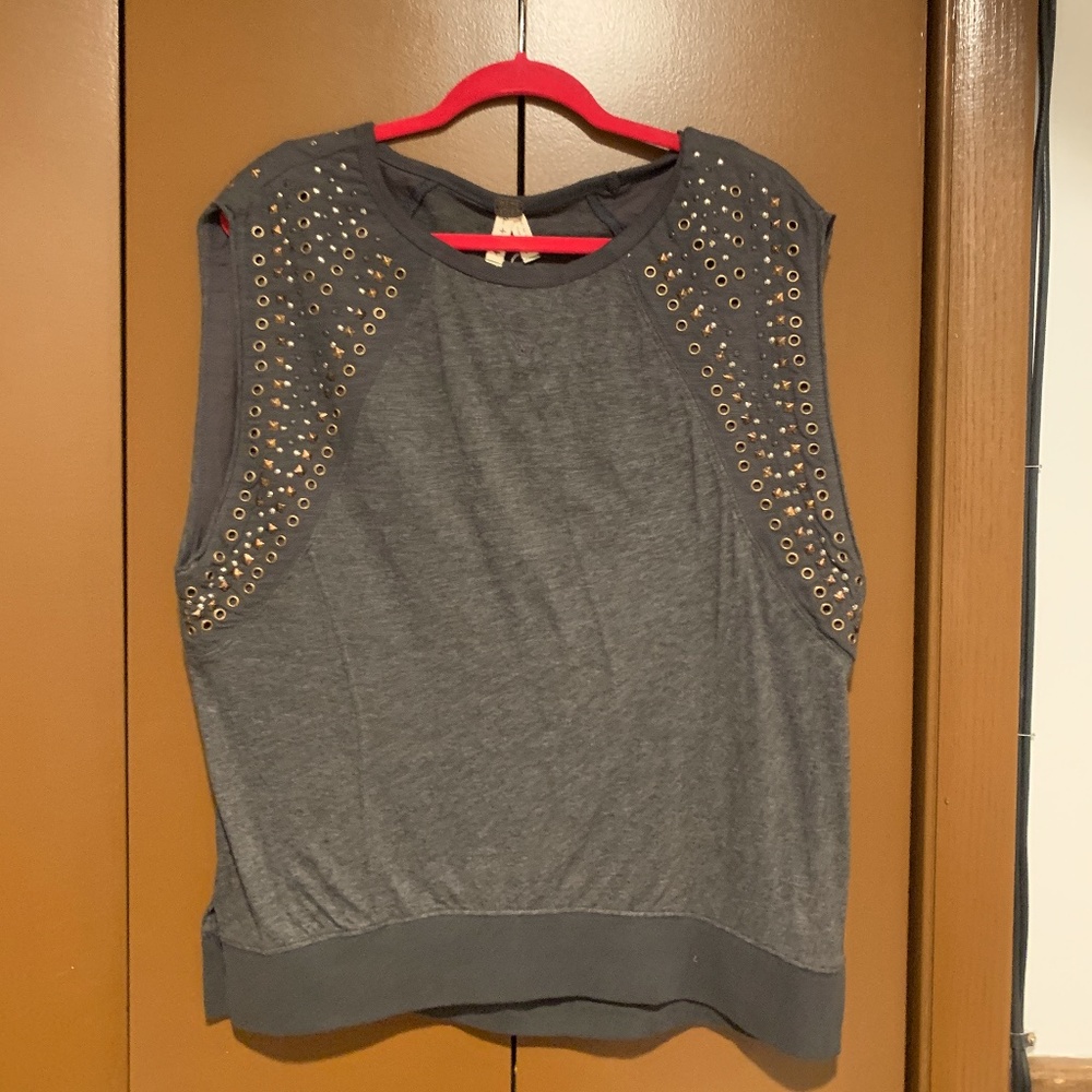 NEVER WORN Free People Studded Sleeve Top with tag